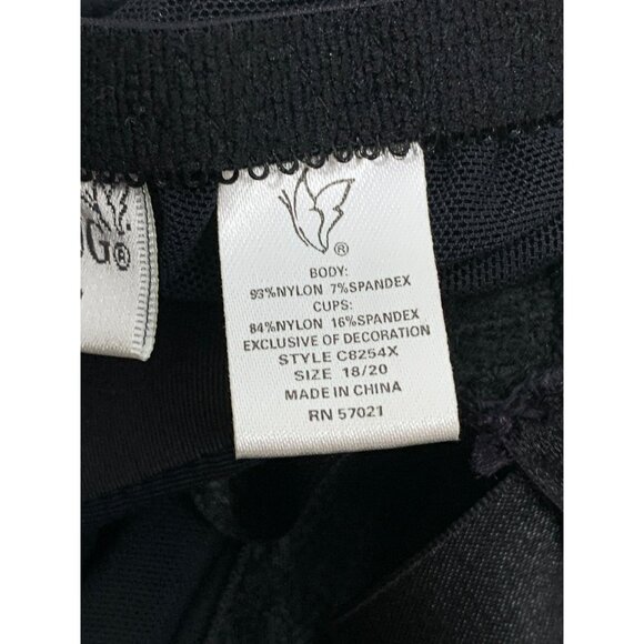 VTG Y2K Sheer Babydoll Lingerie Rhinestone Bow Tie Front Size 18/20 Fashion Bug - Picture 3 of 6